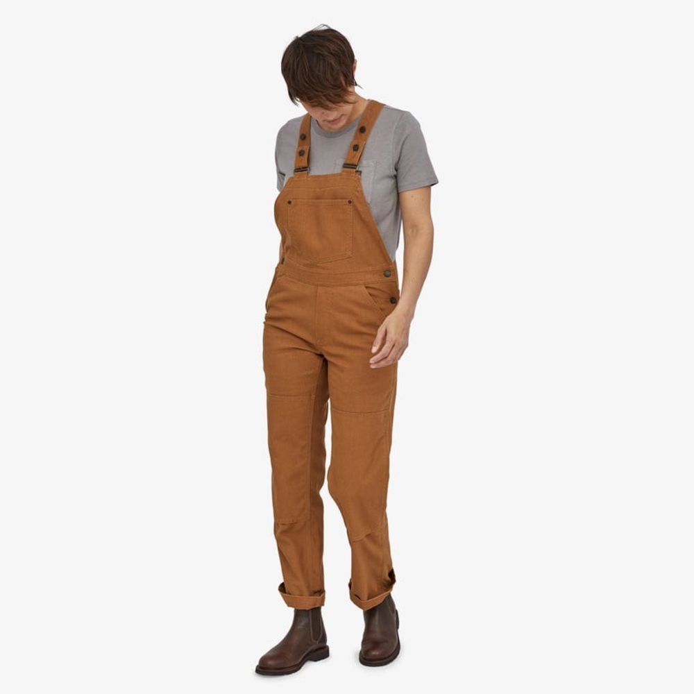 Patagonia Iron Forge Womens Bib Overalls Brown size Medium